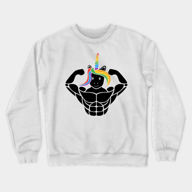 Unicorn Flexing Crewneck Sweatshirt by Trans Action Lifestyle